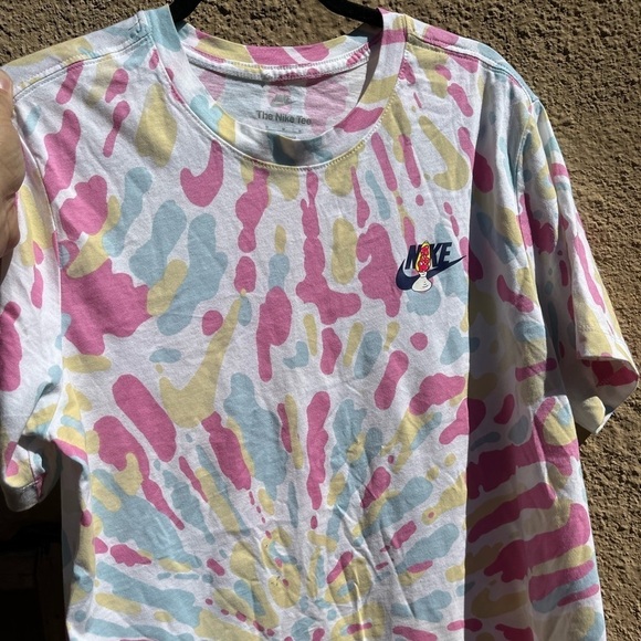 Men's Nike T-Shirt Multicolor Sports Mushrooms M Crew Psychedelics Art Trip 60s - Picture 13 of 14